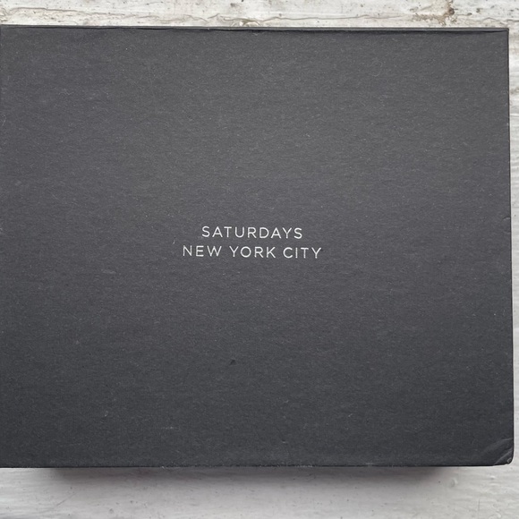 💳💳 NWT SATURDAYS NYC RYAN CARD CASE LEATHER BLACK - Picture 5 of 6